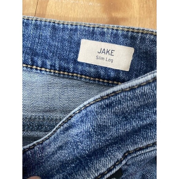 Mavi Jeans Mens 33X32 Blue Distressed Jake Slim Leg Denim Pants 5 Pocket - Picture 5 of 11